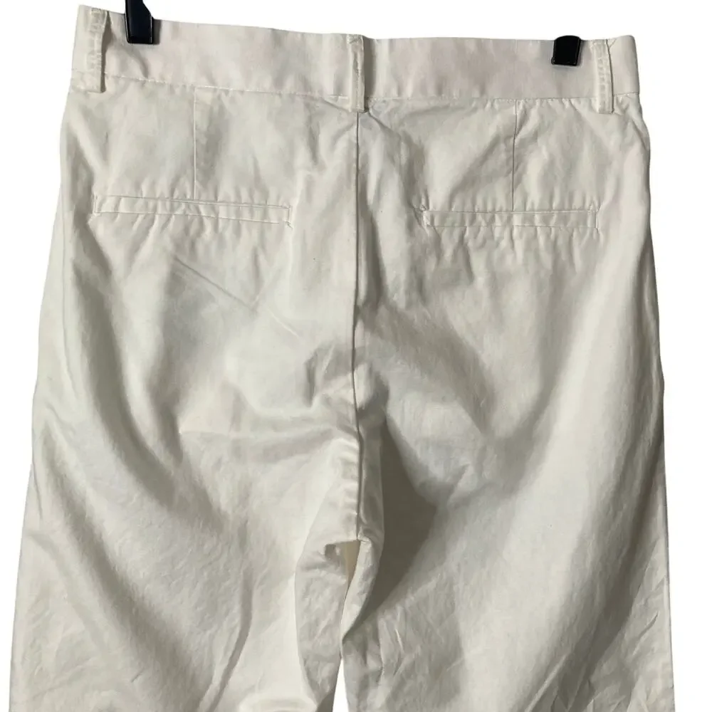 H&M Pants Womens 30 White Linen Blend Career Relaxed fit